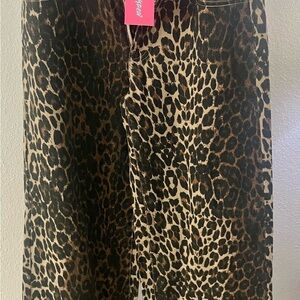 Edikted Leopard Print Jeans
